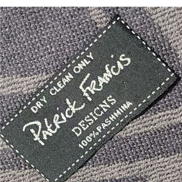 Patrick Francis Celtic Knot Scarf 100% Pashmina 70" Charcoal Gray Book of Kells - Picture 2 of 16